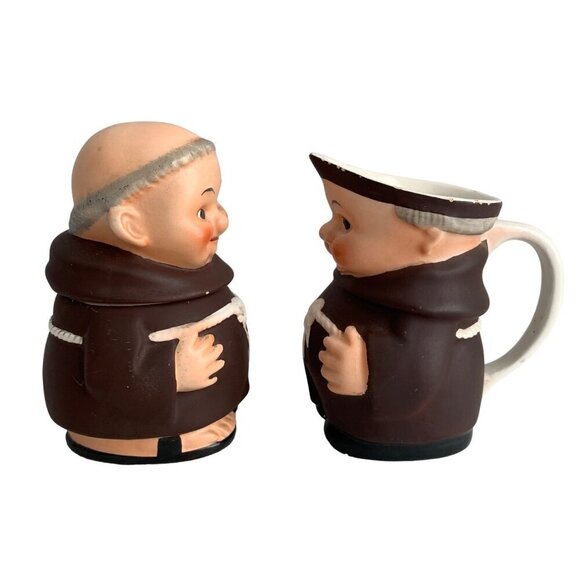 Goebel West Germany Franciscan Monk Sugar Creamer Set - Picture 2 of 9